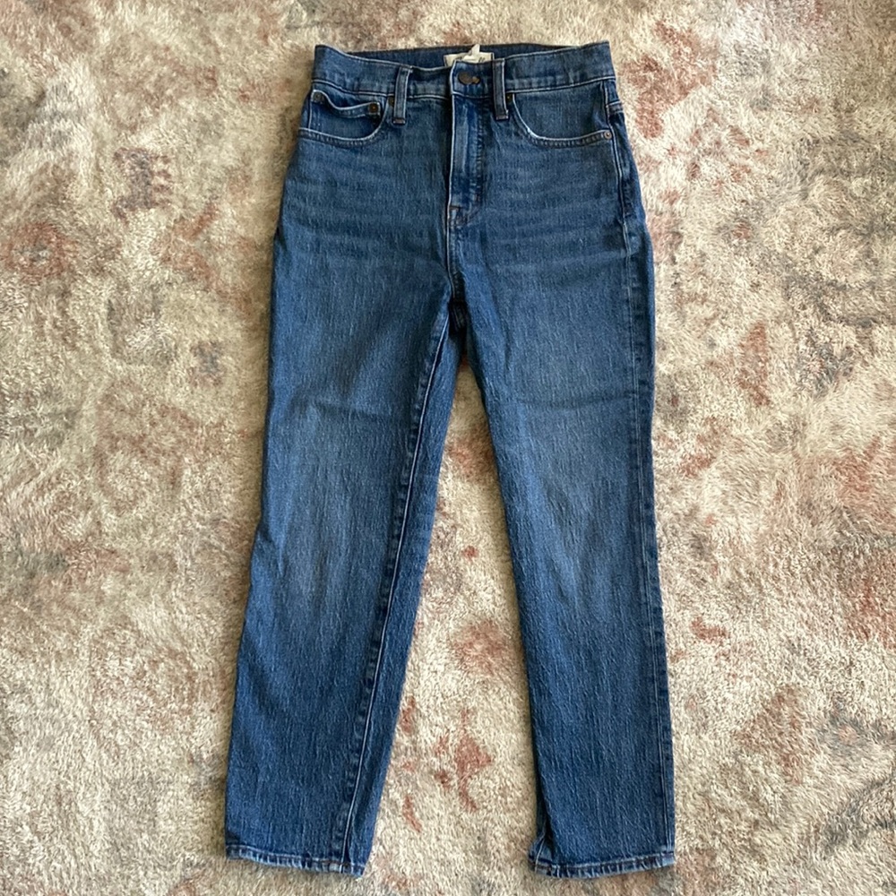 Madewell cropped straight leg jeans